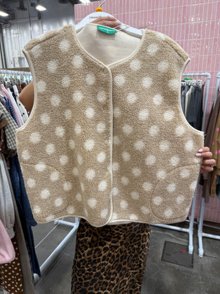 Emory Polka Dot Sherpa Vest *PREORDER*