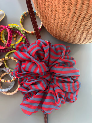 Oversized Scrunchie in Stargirl Blue/Red