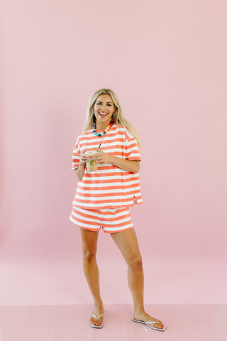 Urma Terry Cloth Stripe Short Set