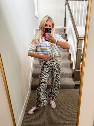 Grayce Leopard Barrel Pants