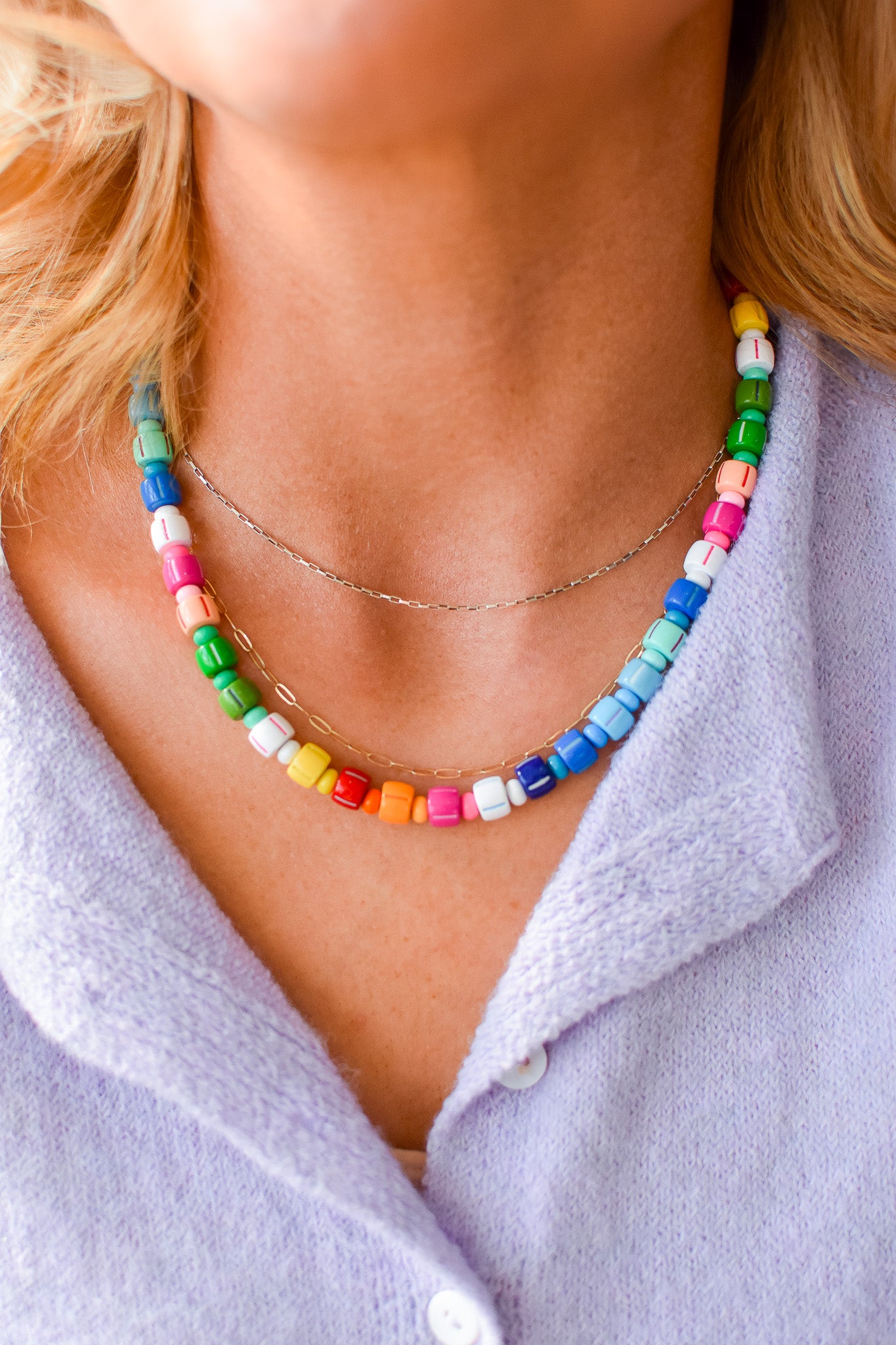 Rainbow Necklace Luxe - Fun Girl Gemstone