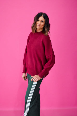 DOORBUSTER Bradie Sweater in Cabernet