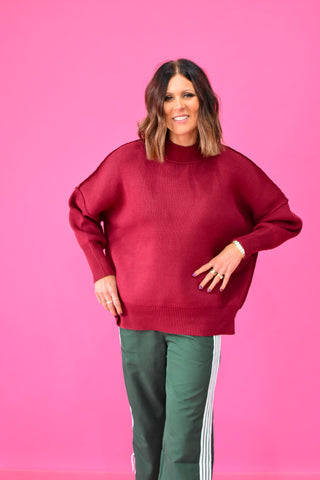 DOORBUSTER Bradie Sweater in Cabernet