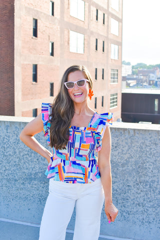 Ramsey Flutter Sleeve Top