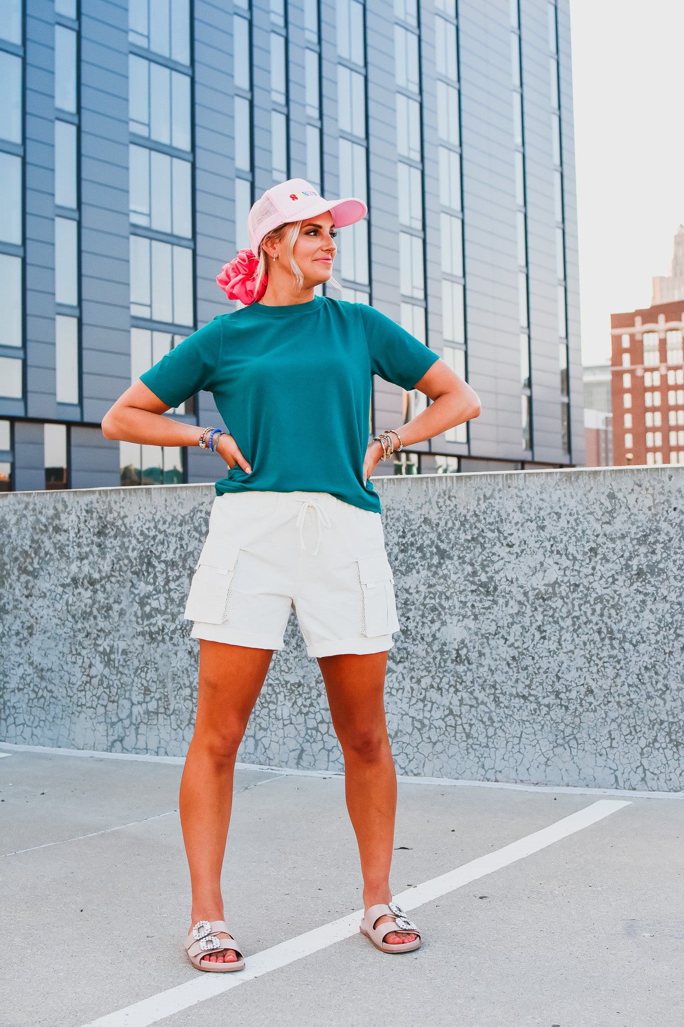 Kate Classic Boxy Fit Tee in Teal