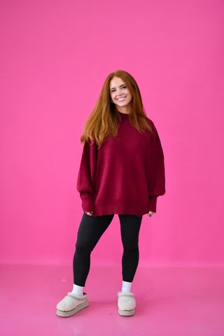 DOORBUSTER Bradie Sweater in Cabernet