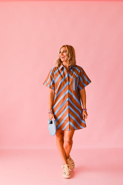 Kingsley Button Up Mini Dress