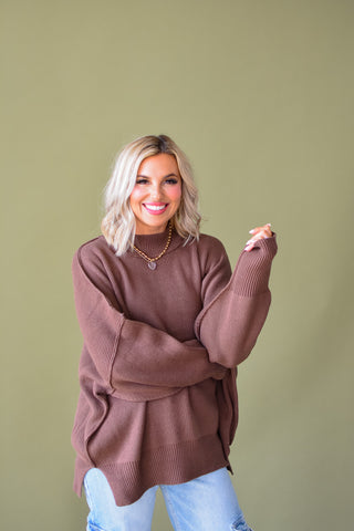 Bradie Sweater in Chocolate Brown RESTOCK
