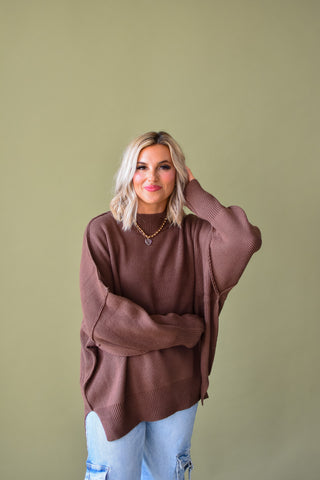 Bradie Sweater in Chocolate Brown RESTOCK