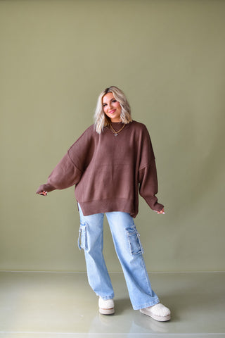 Bradie Sweater in Chocolate Brown RESTOCK
