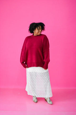DOORBUSTER Bradie Sweater in Cabernet