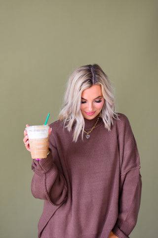 Bradie Sweater in Chocolate Brown RESTOCK