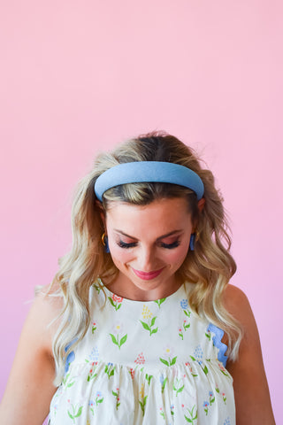 Maris Light Wash Denim Headband - RESTOCK