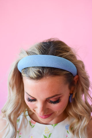 Maris Light Wash Denim Headband - RESTOCK