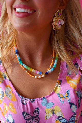 Coastal Girl Gemstone Necklace