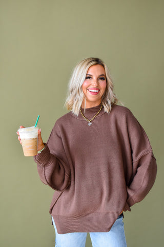 Bradie Sweater in Chocolate Brown RESTOCK