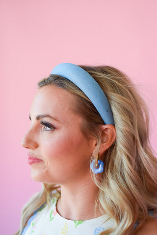 Maris Light Wash Denim Headband - RESTOCK