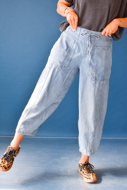 Candace Barrel Jeans Light Wash