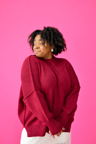 DOORBUSTER Bradie Sweater in Cabernet