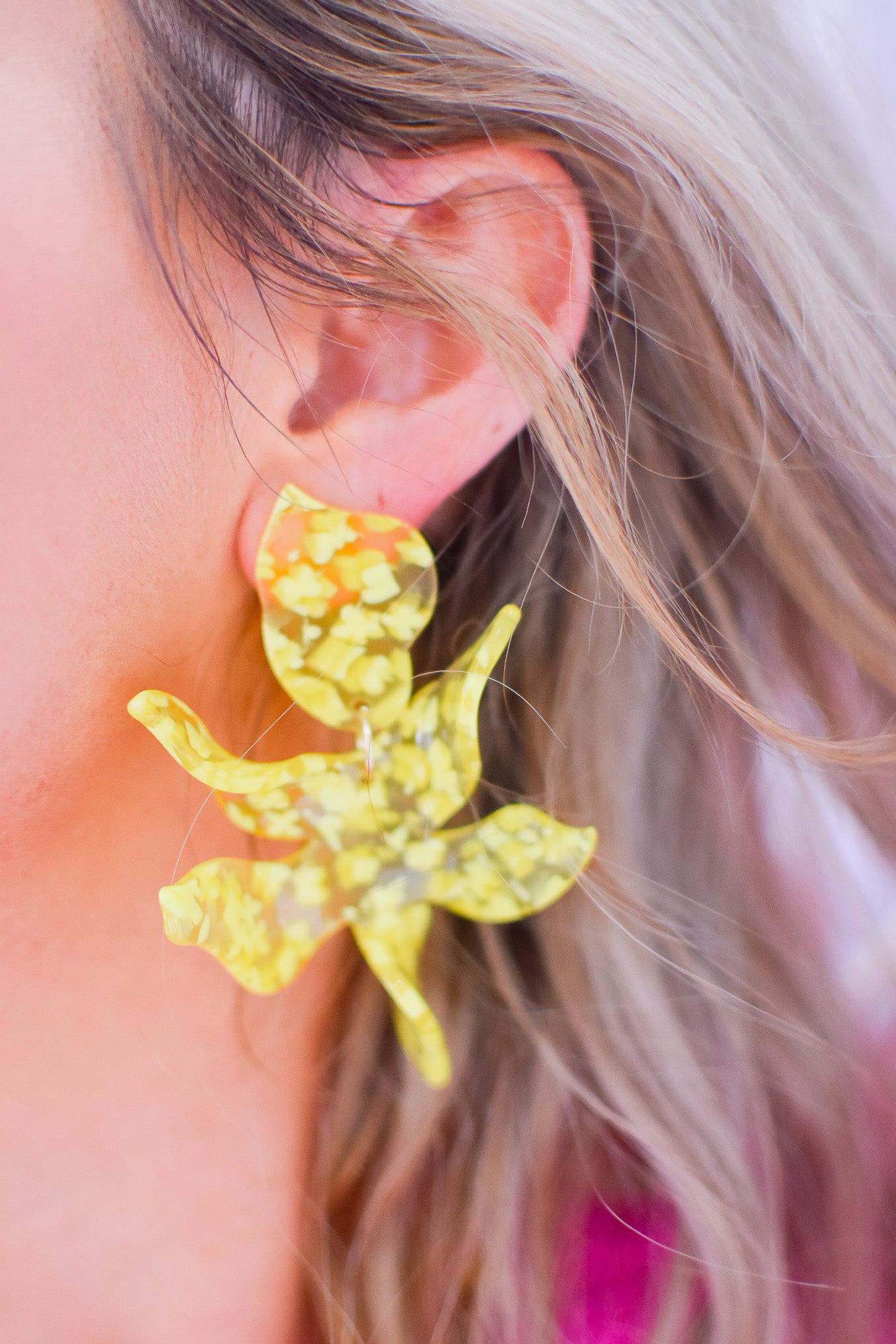 Flora Earrings - Yellow