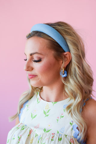 Maris Light Wash Denim Headband - RESTOCK
