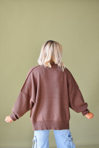 Bradie Sweater in Chocolate Brown RESTOCK