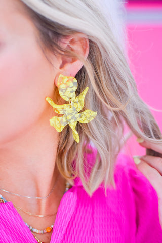 Flora Earrings - Yellow
