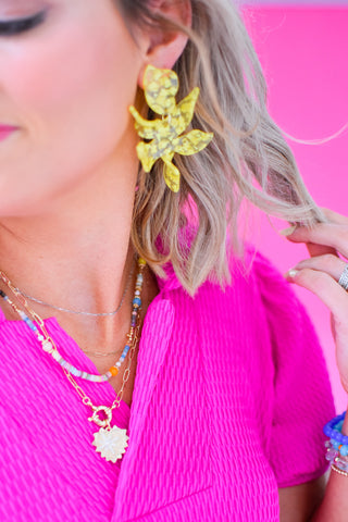 Flora Earrings - Yellow