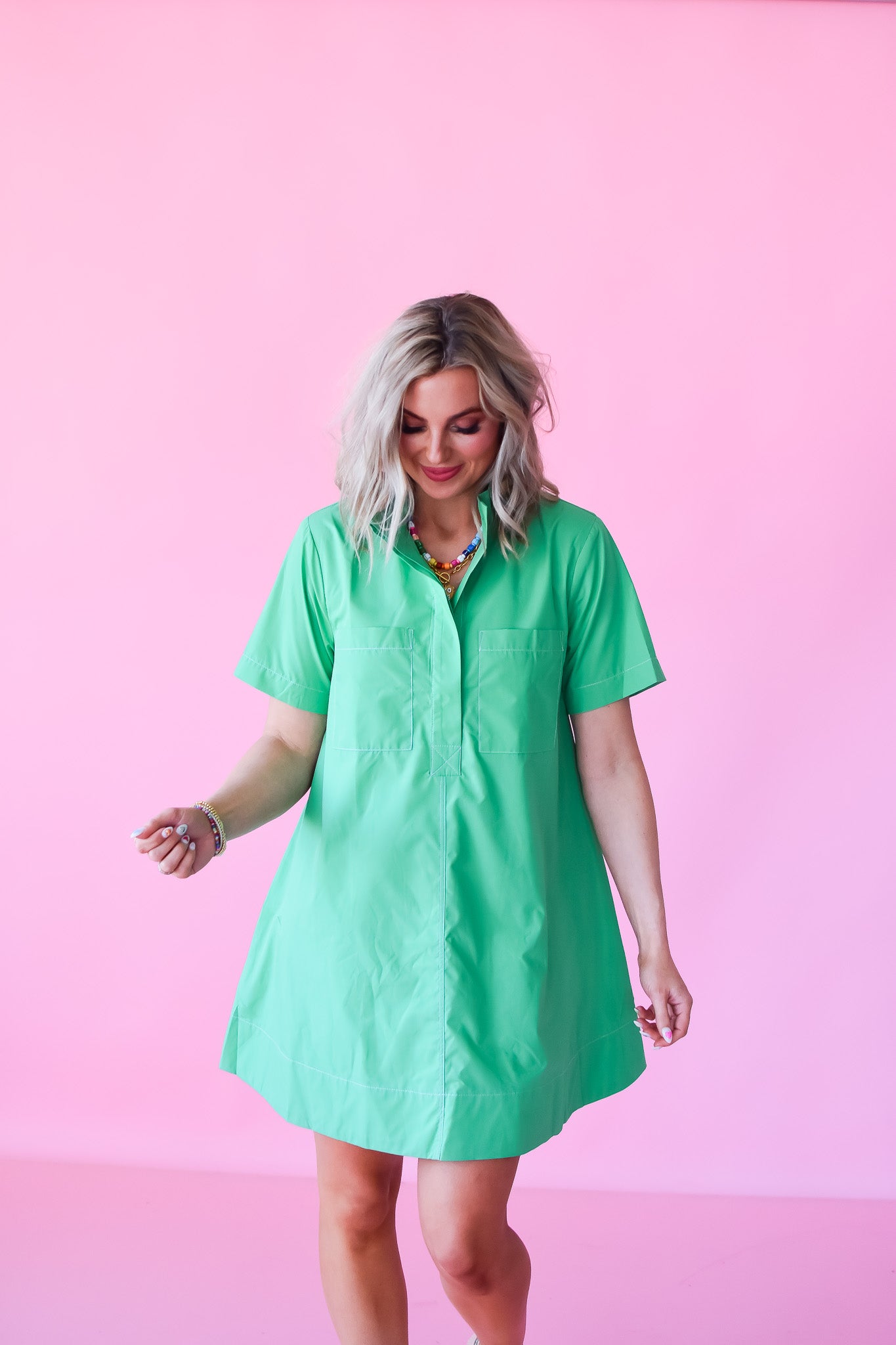 Lula Shift Dress in Green