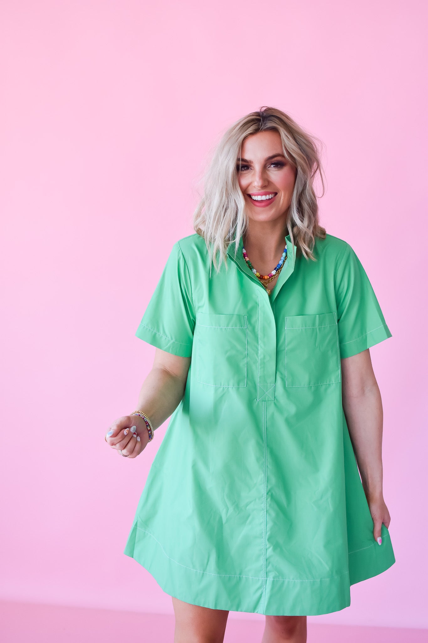 Lula Shift Dress in Green