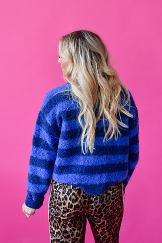 Natalie Brushed Striped Cardigan