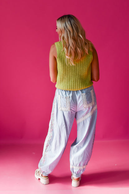 Annie Embroidered Boho Denim Pants