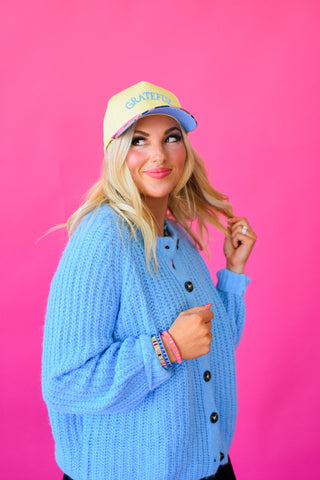 Nina Knit Cardigan in Blueberry