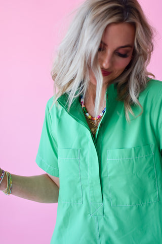 Lula Shift Dress in Green