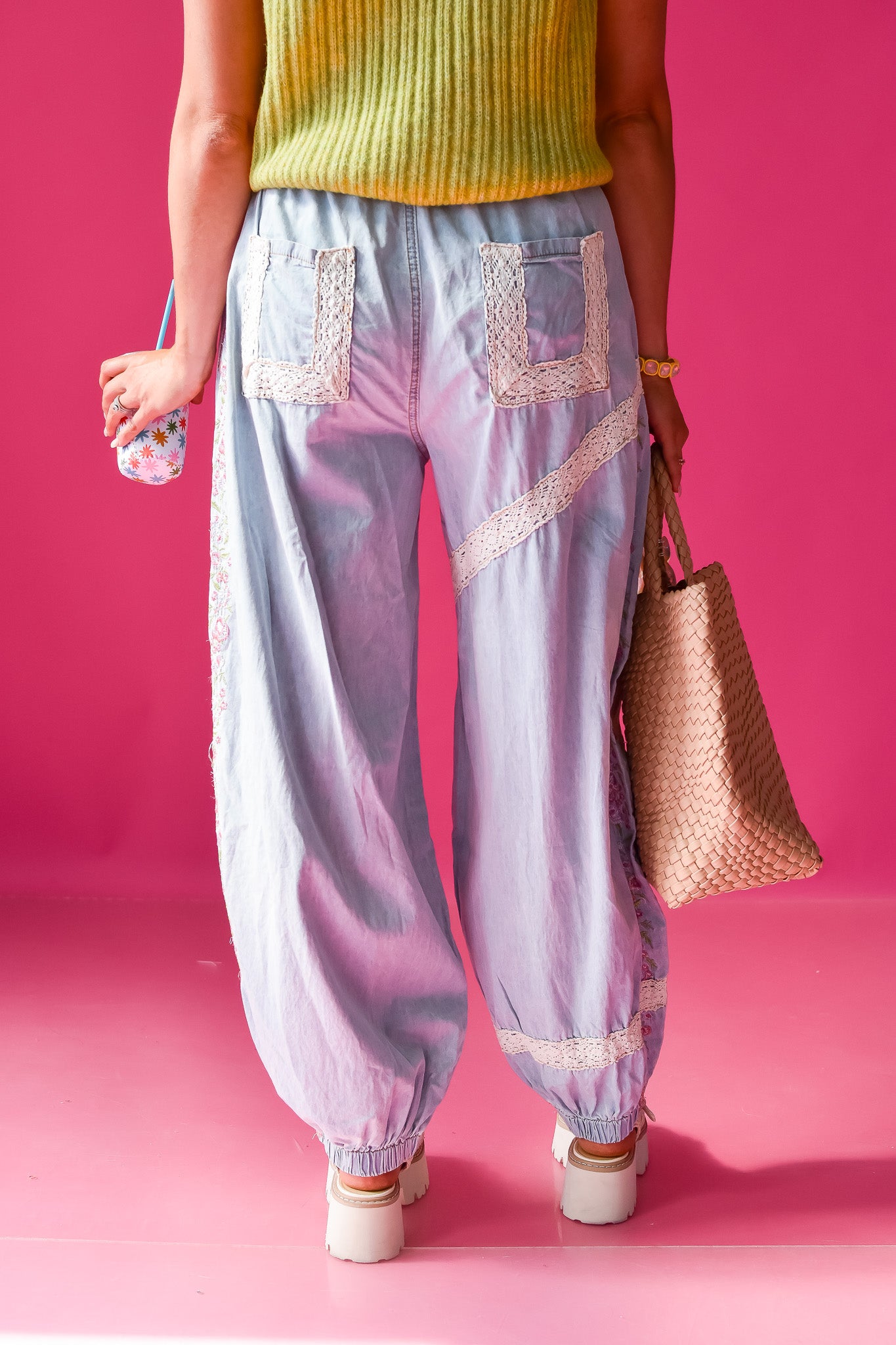 Annie Embroidered Boho Denim Pants