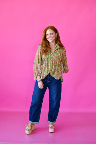 Riz Textured Barrel Jeans