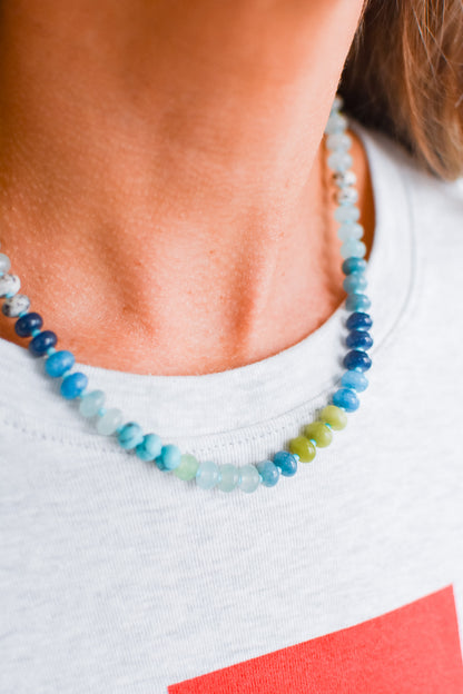 Rainbow Necklace- Blue RESTOCK