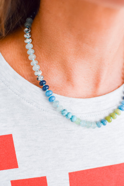 Rainbow Necklace- Blue RESTOCK