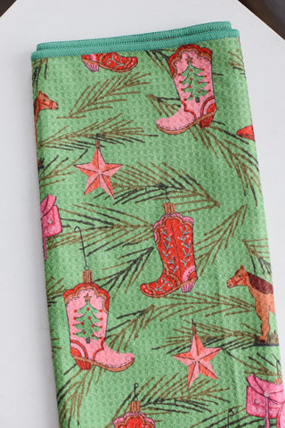 Country Christmas Double-Sided Hand Towel