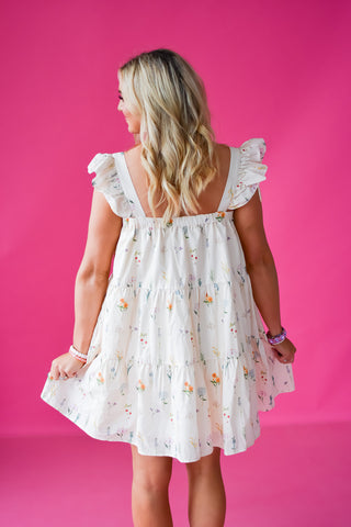 Rose Floral Mini Dress