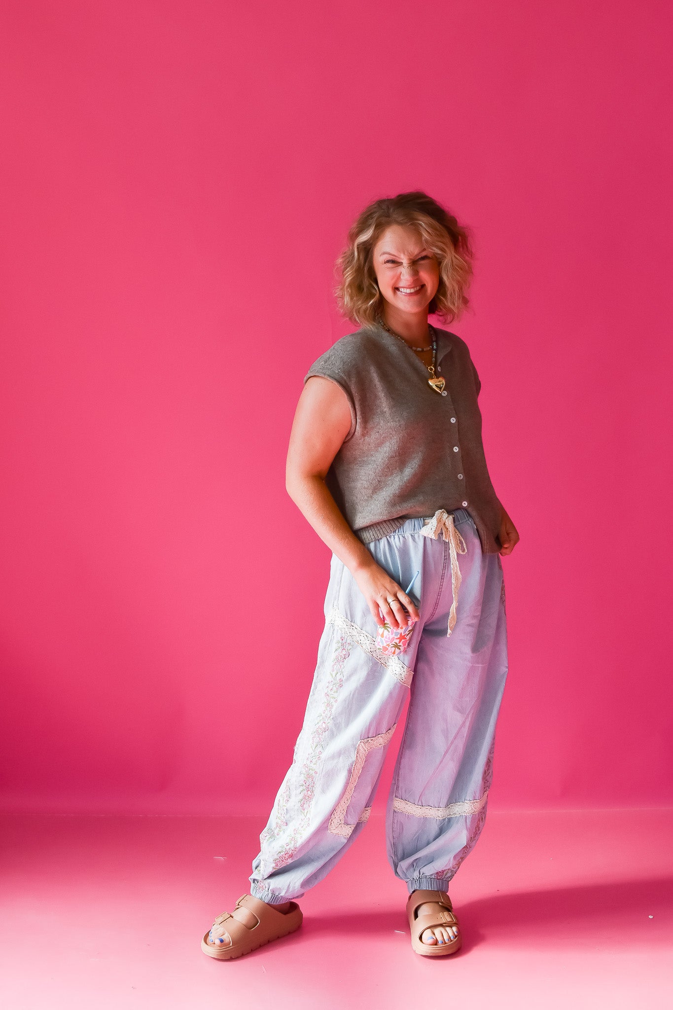 Annie Embroidered Boho Denim Pants