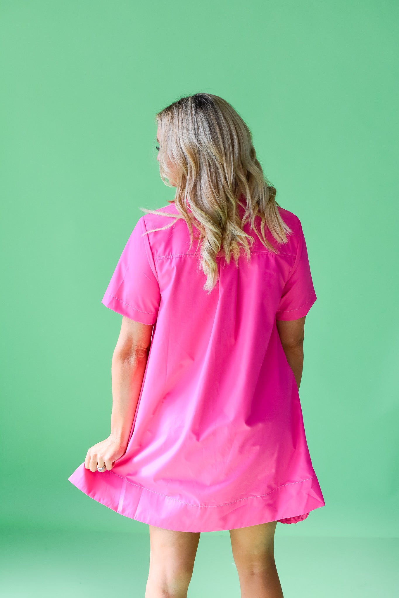 Lula Shift Dress in Hot Pink