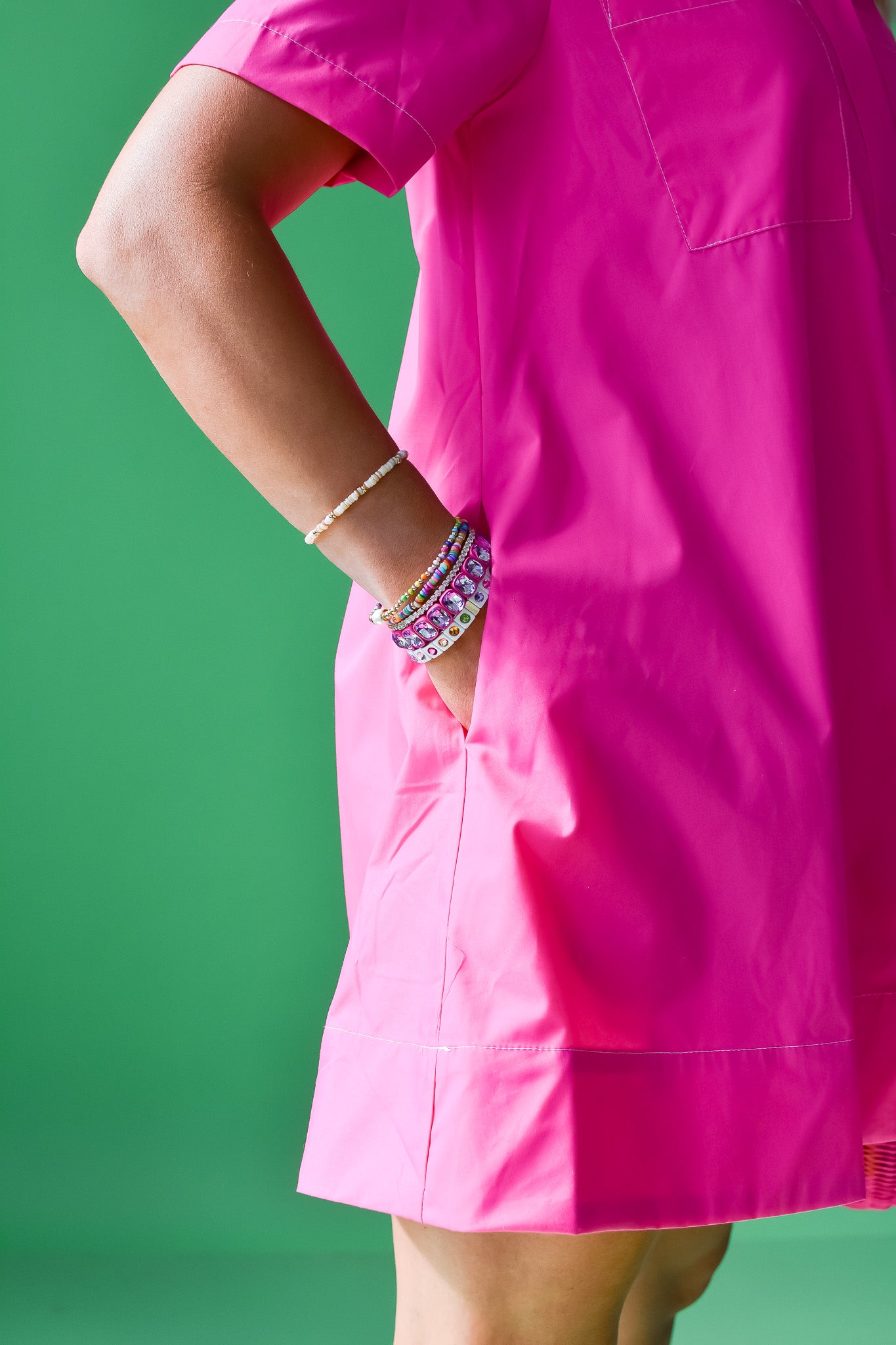 Lula Shift Dress in Hot Pink