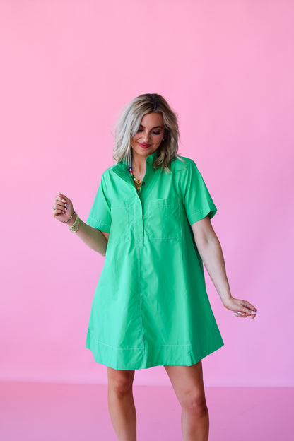 Lula Shift Dress in Green