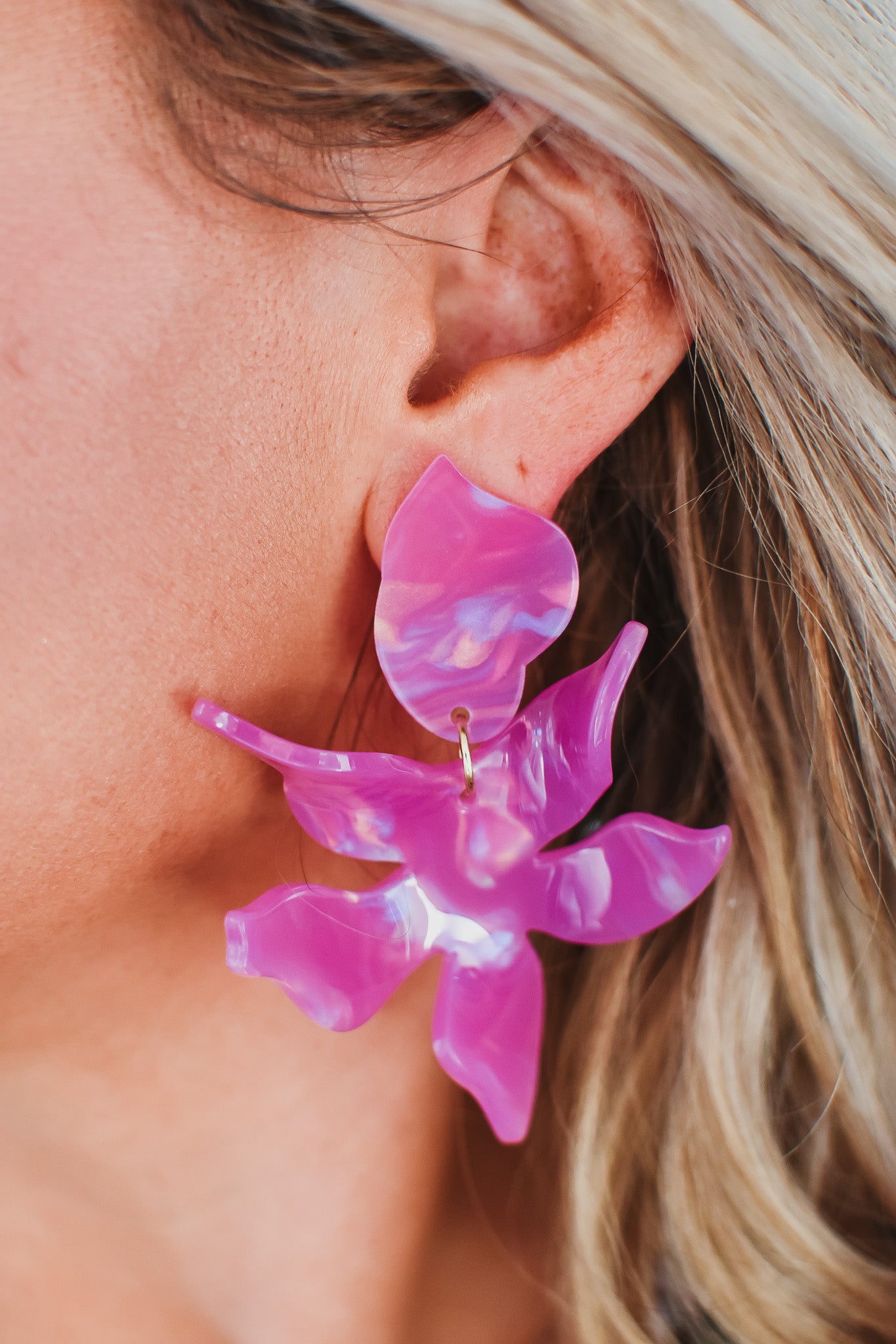 Flora Earrings - Orchid