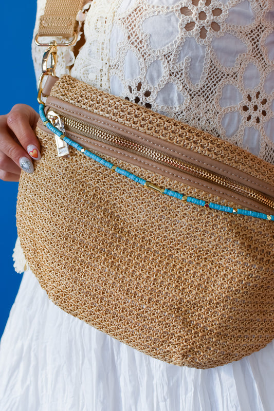 Beaded Bag Charm - Turquoise