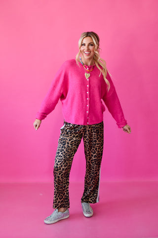 Piper Cardigan - Hot Pink RESTOCK