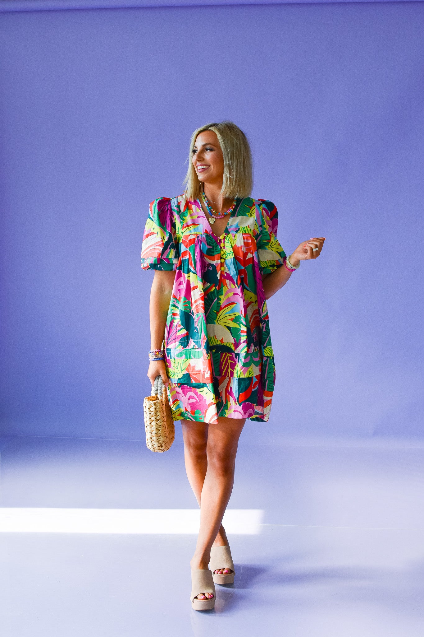 Mitzi Print Mini Dress