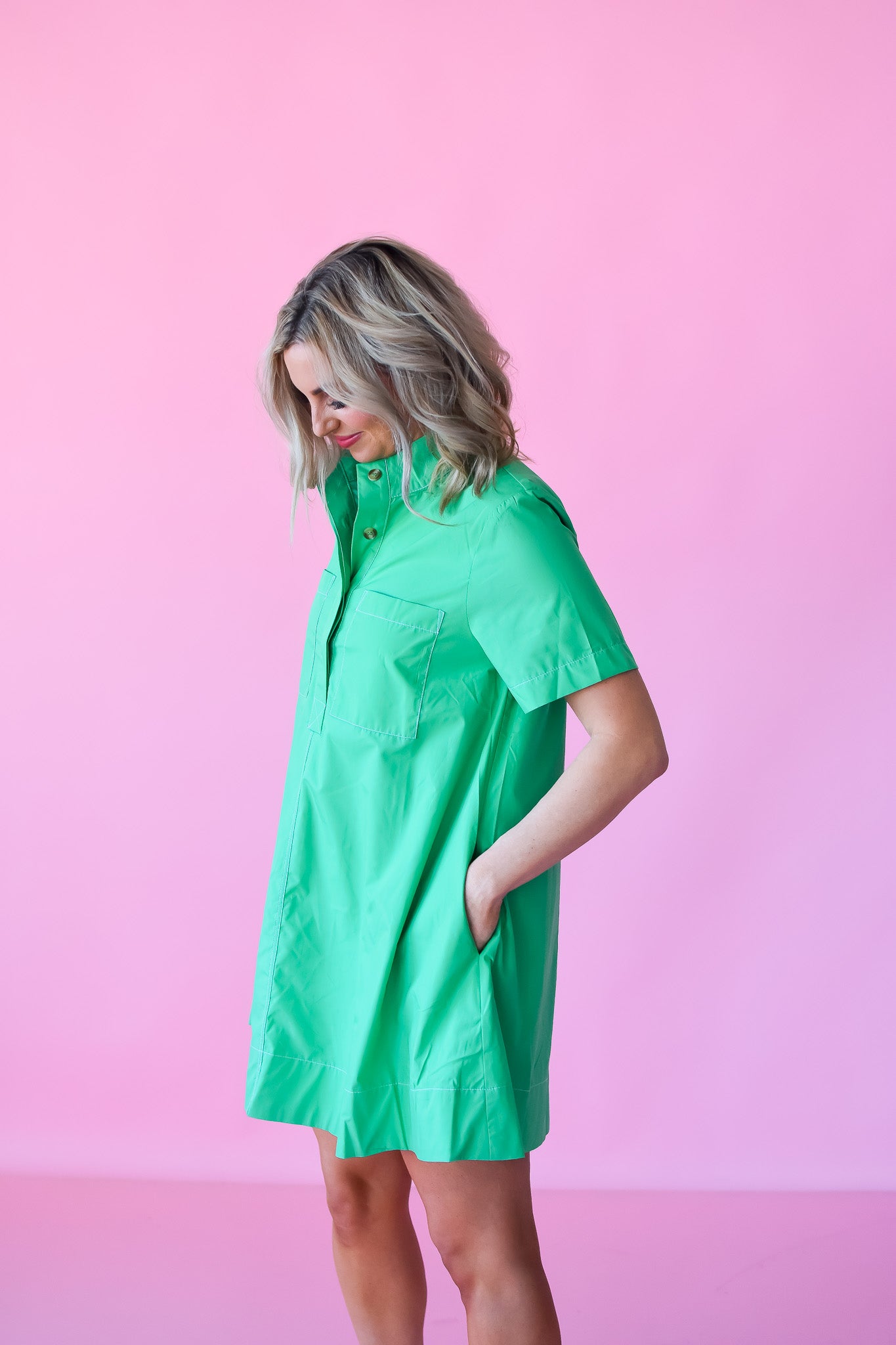 Lula Shift Dress in Green