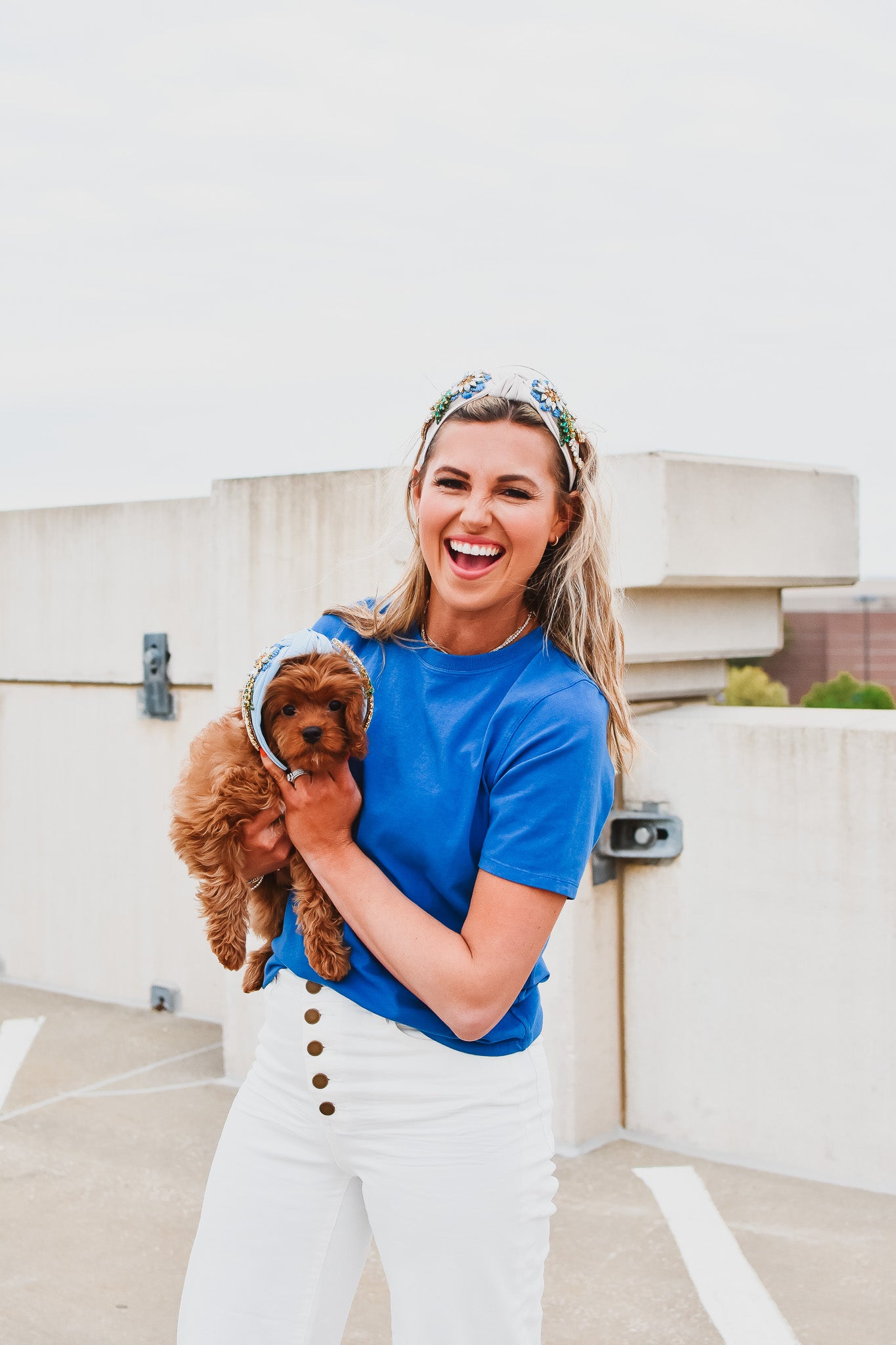 Kate Classic Boxy Fit Tee in Blue